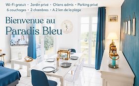 Au paradis bleu maison 6 couchages ok chiens jardin